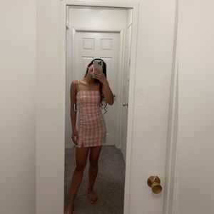 BP. Nordstrom Plaid Square Neck Sundress